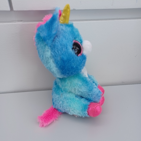 -TY Beanie Boos Stitches The Unicorn Exclusive (Glitter Eyes) Small 6" Toy Plush - Picture 8 of 10